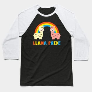 Llama Pride Alpaca Gay Fun Sweet Rainbow Baseball T-Shirt